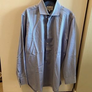 Blue pattern button down